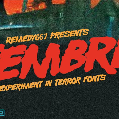 Tembre - Retro Horror Font cover image.