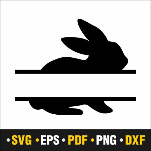 Easter Bunny Monogram, Rabbit, Bunny Monogram Svg, Vector Cut file Cricut, Silhouette , PDF, PNG, DXF, EPS - Only $3 cover image.