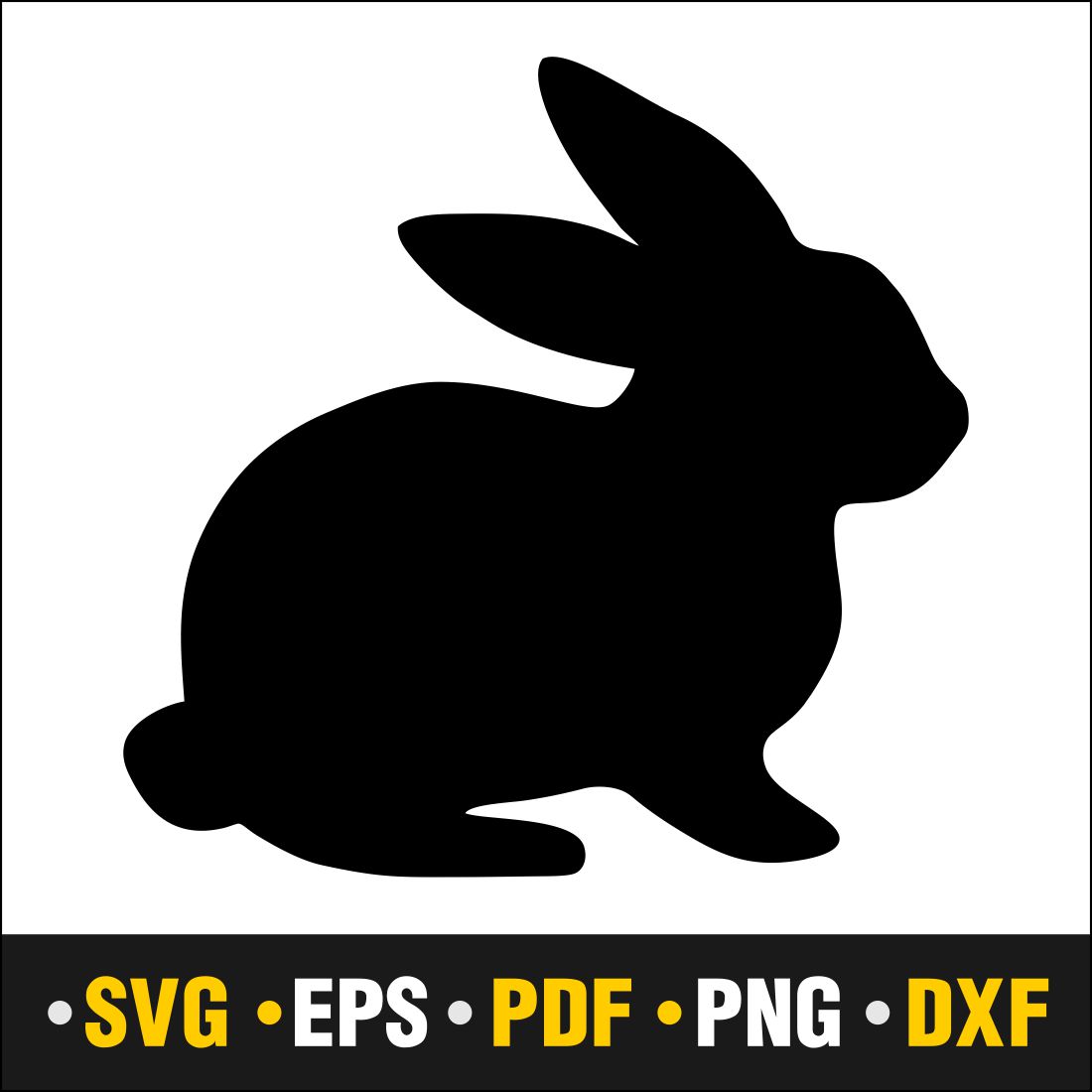 Easter Bunny SVG, Rabbit, Bunny Svg, Vector Cut file Cricut, Silhouette , PDF, PNG, DXF, EPS - Only $3 cover image.