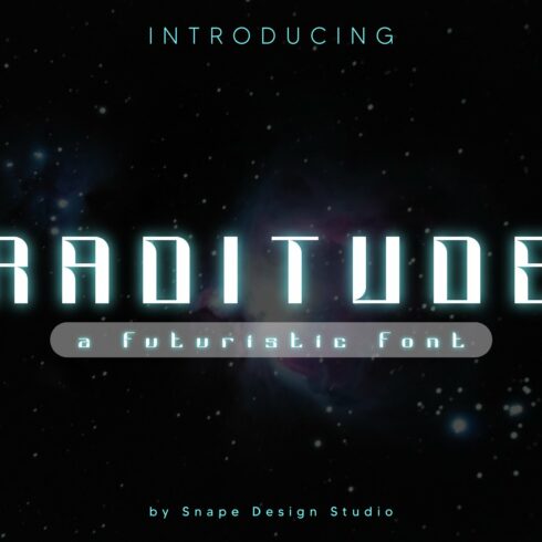 Raditute - Futuristic Font cover image.