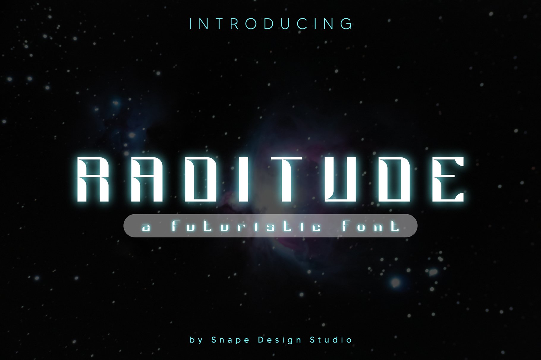 Raditute - Futuristic Font cover image.