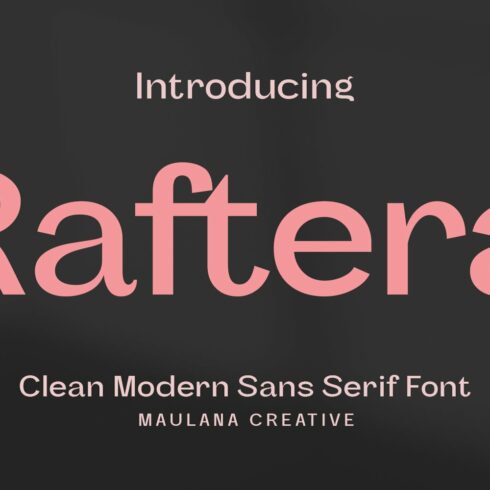 Raftera Clean Modern Sans Serif Font cover image.
