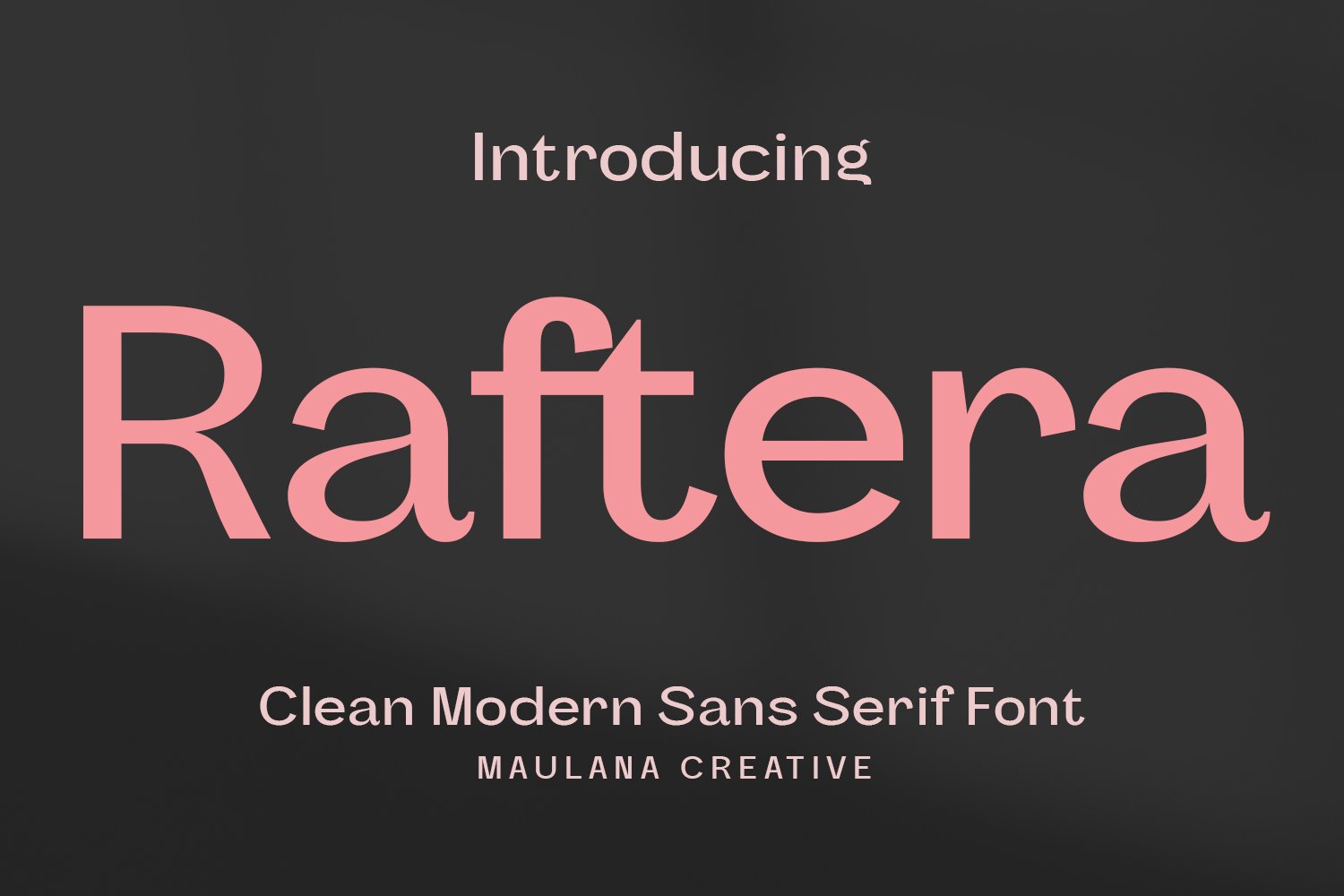 Raftera Clean Modern Sans Serif Font cover image.
