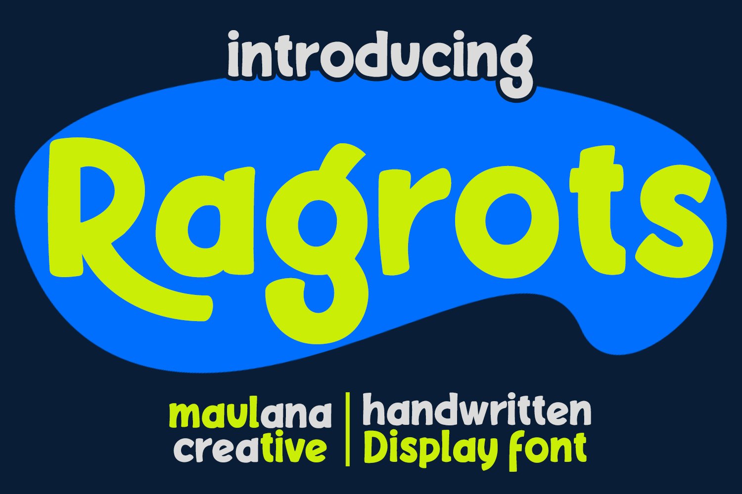 Ragrots Handwritten Display Font cover image.