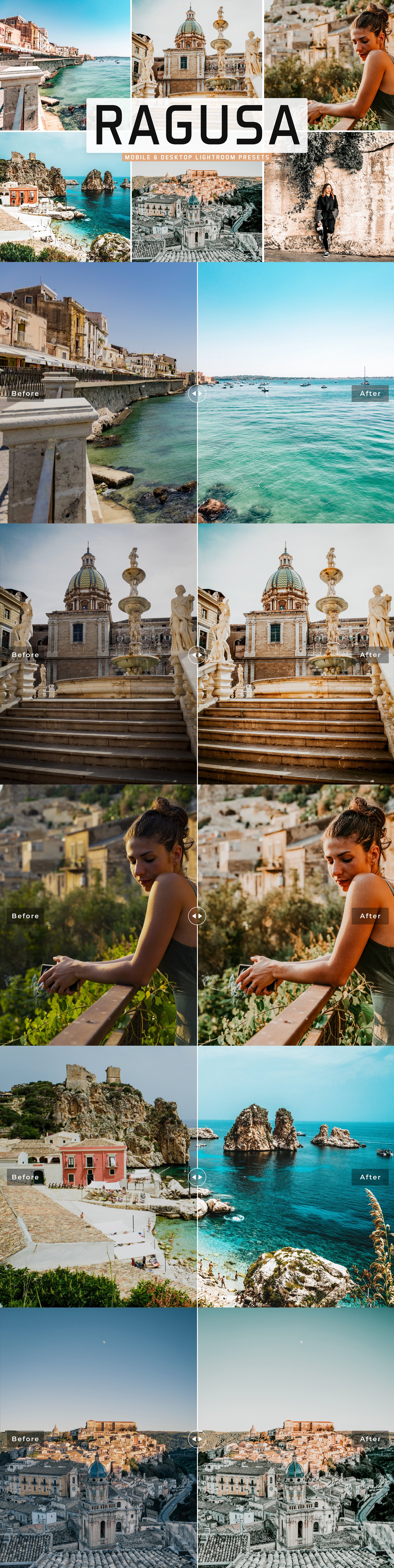 Ragusa Lightroom Presets Packcover image.