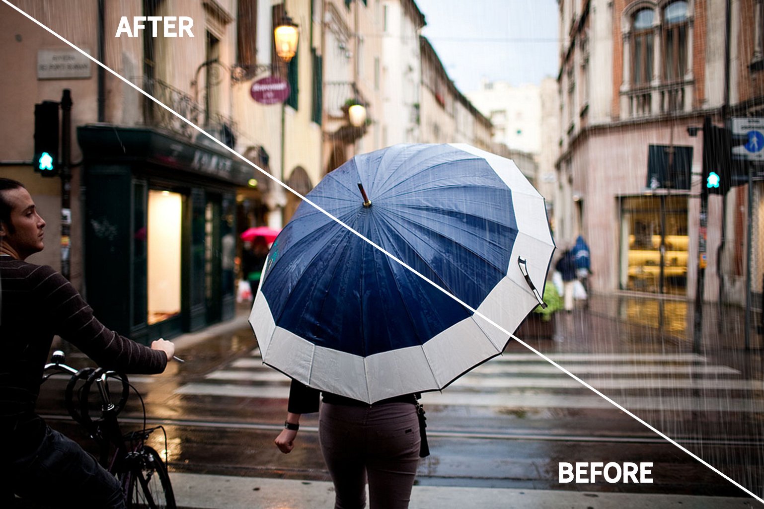 Rain Effect TEXT & Overlays & Brushpreview image.