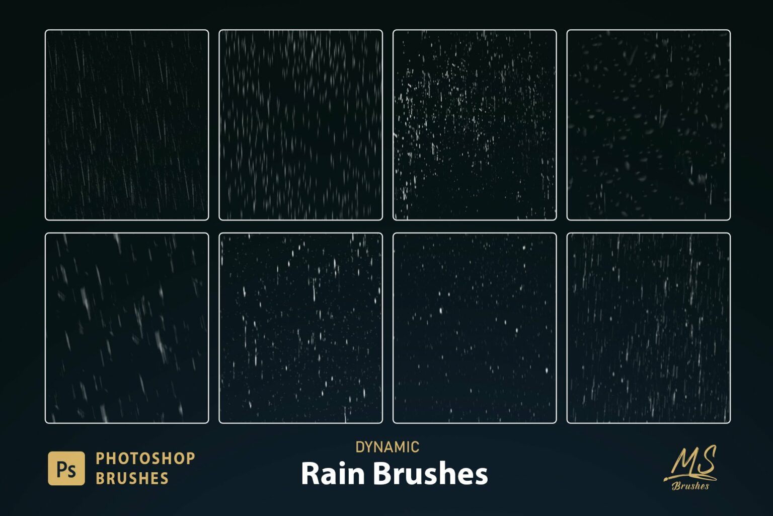 Rain Photoshop Brushes Masterbundles