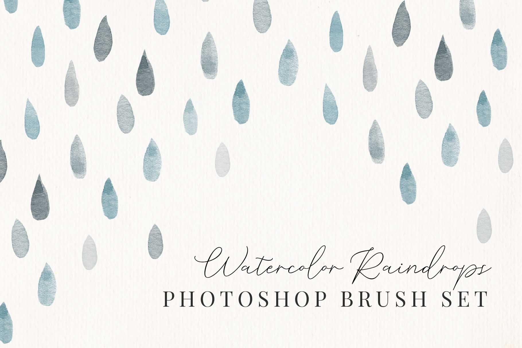 Raindrops Photoshop Brush Setcover image.