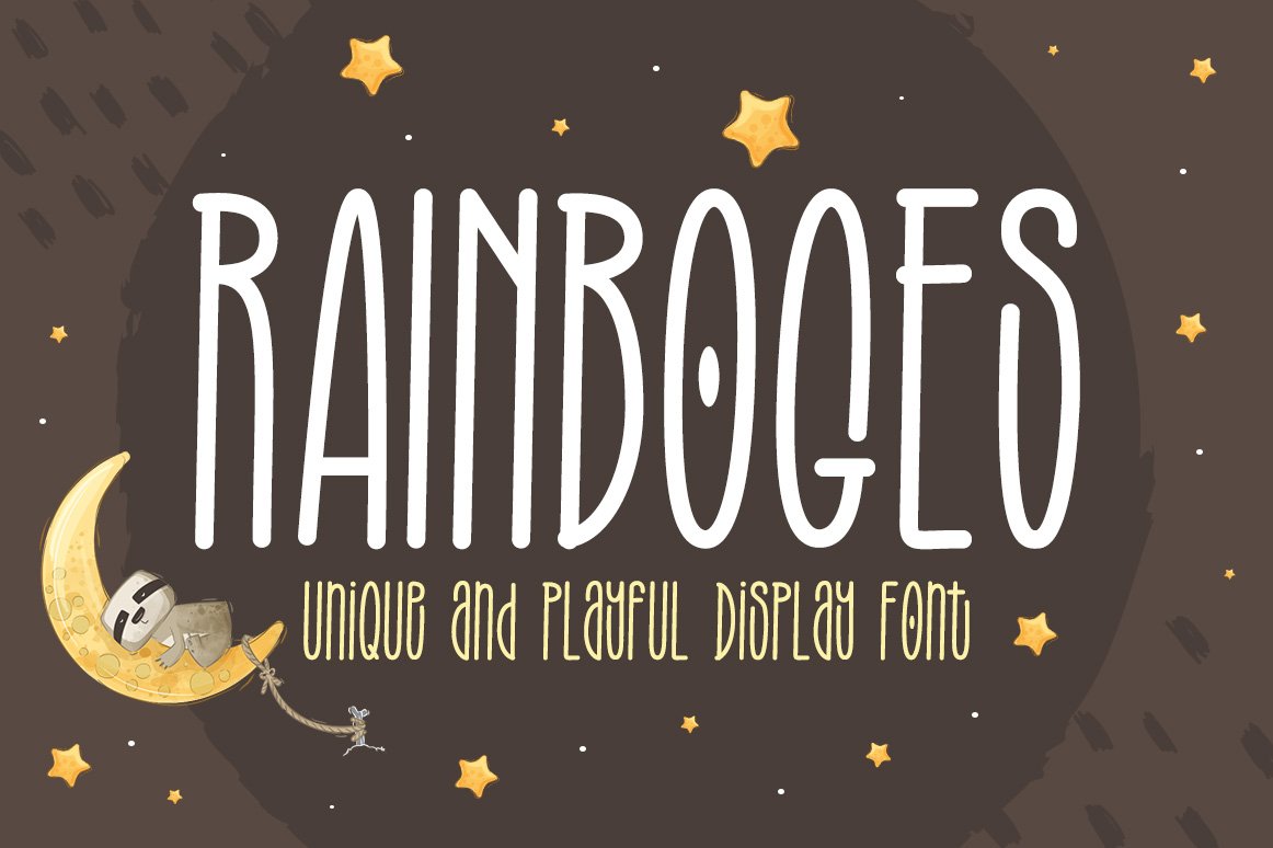 Rainboges - Fun Display Font cover image.