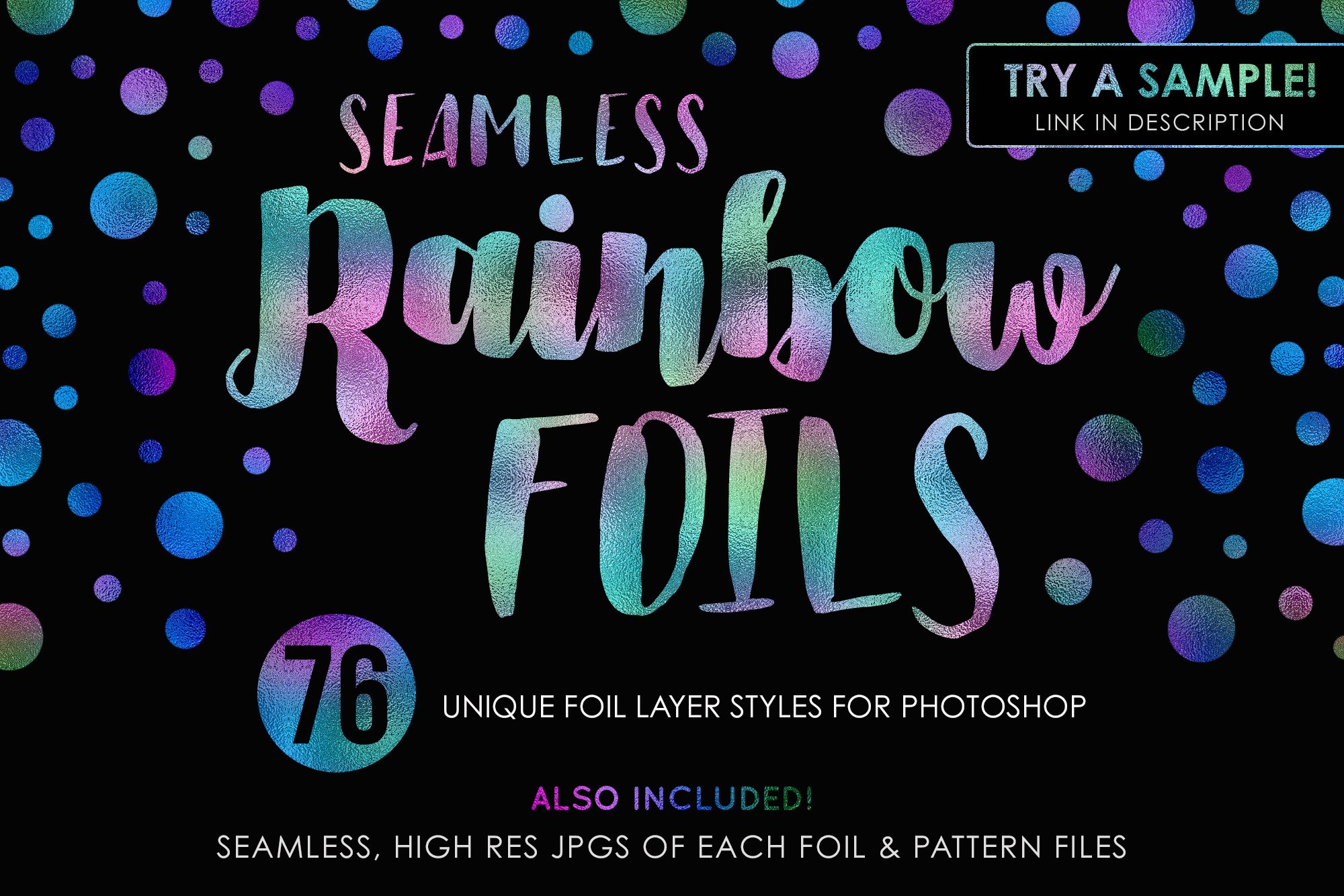 76 Seamless Rainbow Foilscover image.