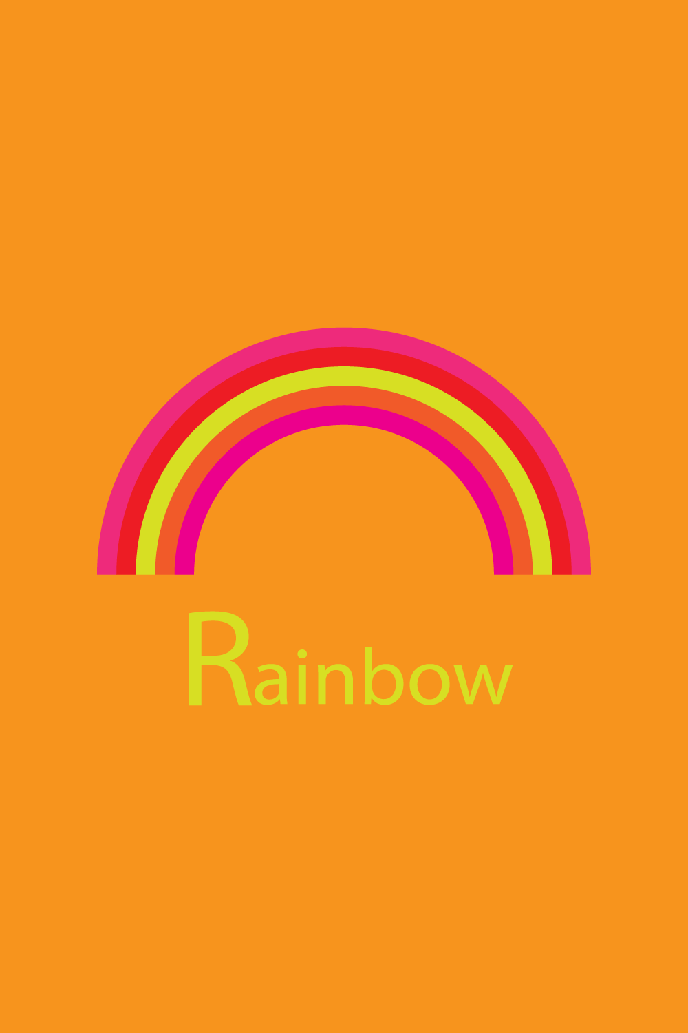 A Rainbow Illustrations pinterest preview image.