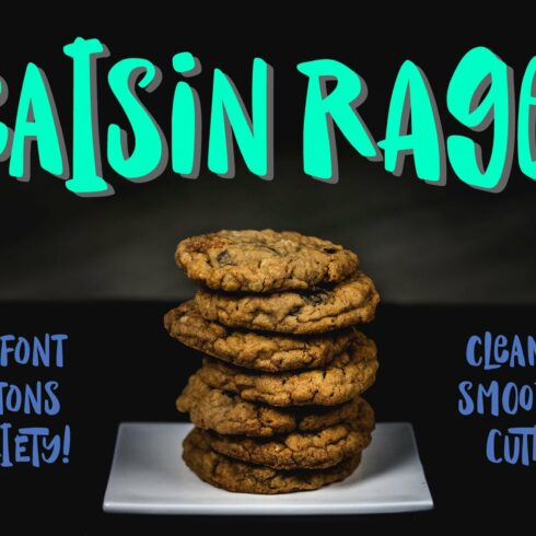 Raisin Rage: a fun & casual font! cover image.