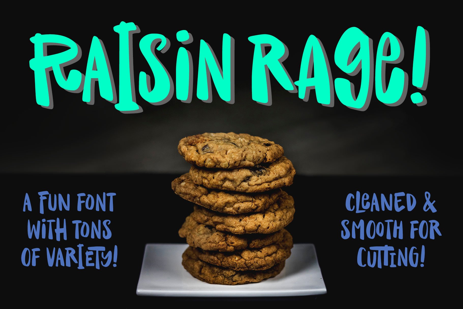 Raisin Rage: a fun & casual font! cover image.