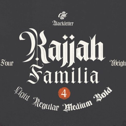 Rajjah Familia - Blackletter family cover image.