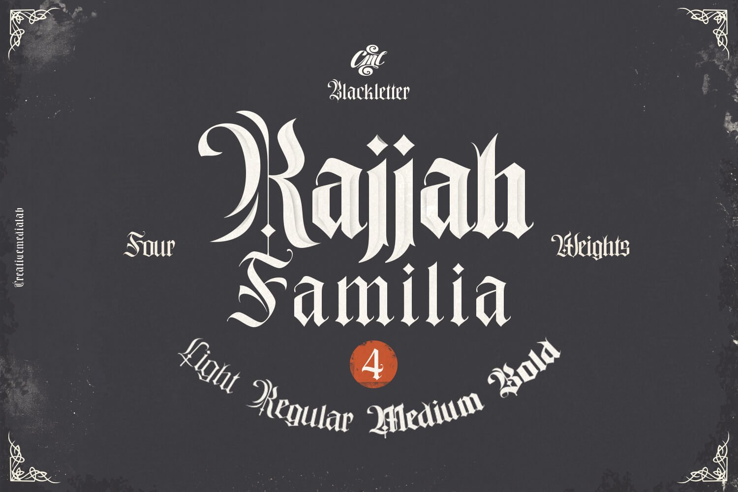 Rajjah Familia - Blackletter family cover image.