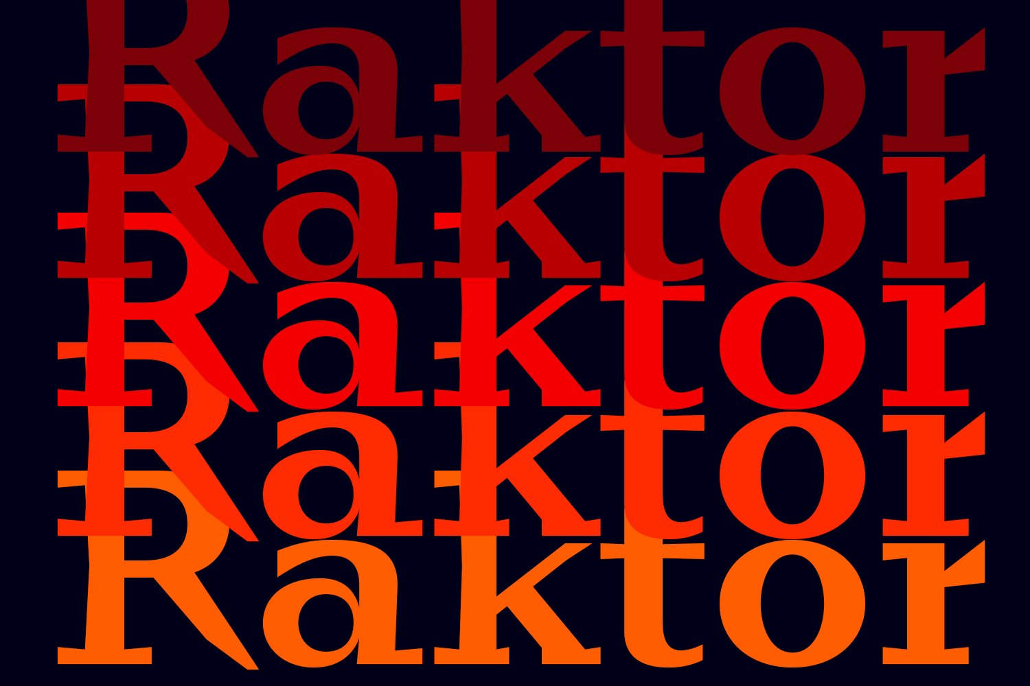 raktor serif display font 2 75