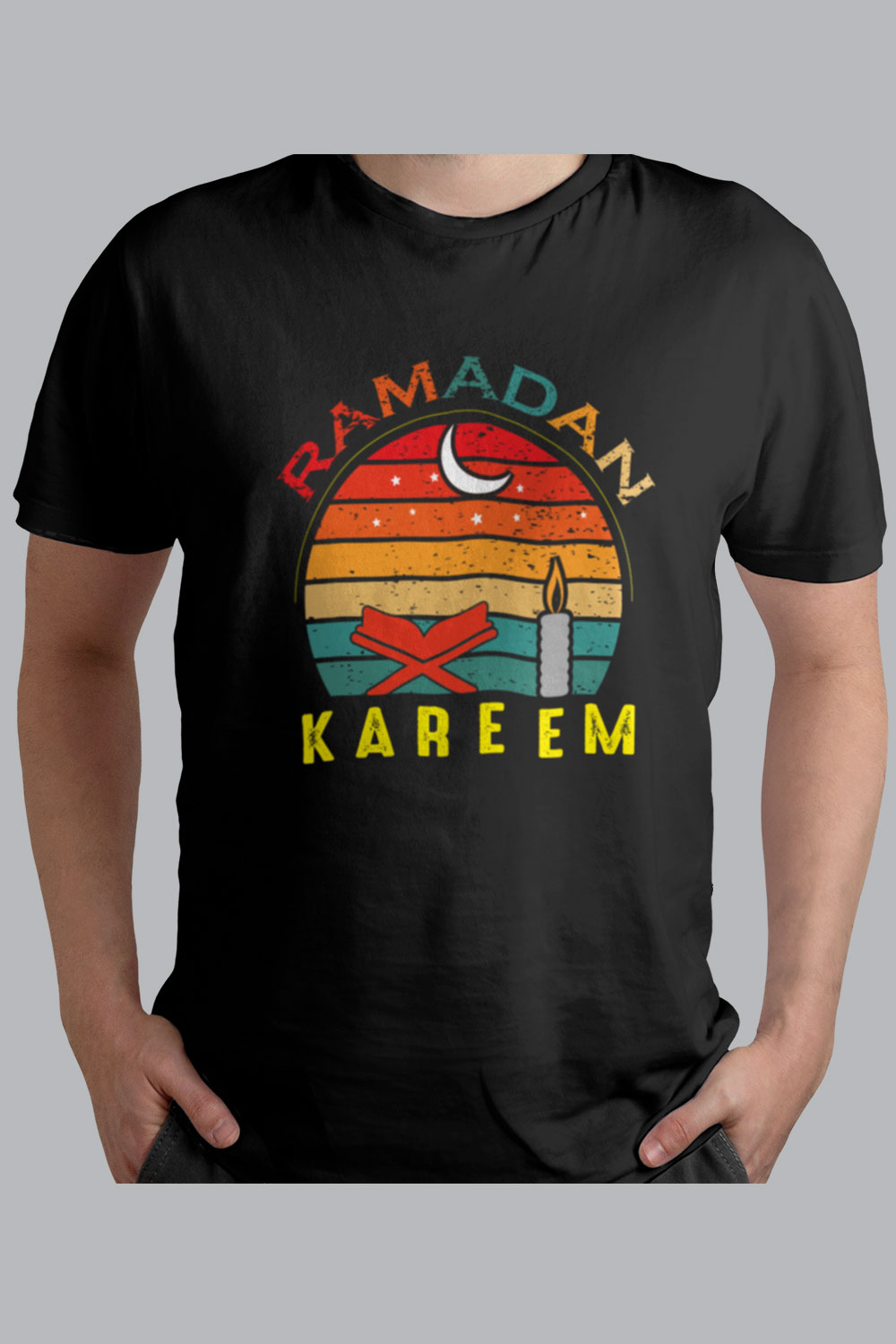 Ramadan kareem t-shirt design pinterest preview image.