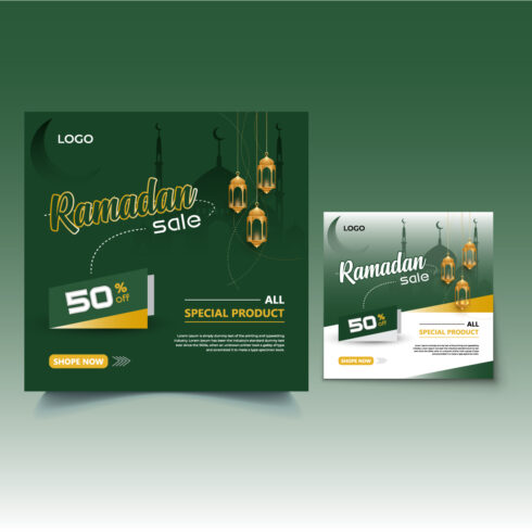Ramadan sale social media post template Featureg cover image.