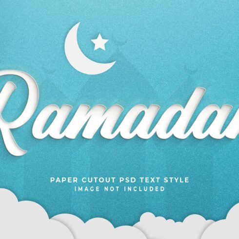 Ramadan Text Style Effect Mockupcover image.