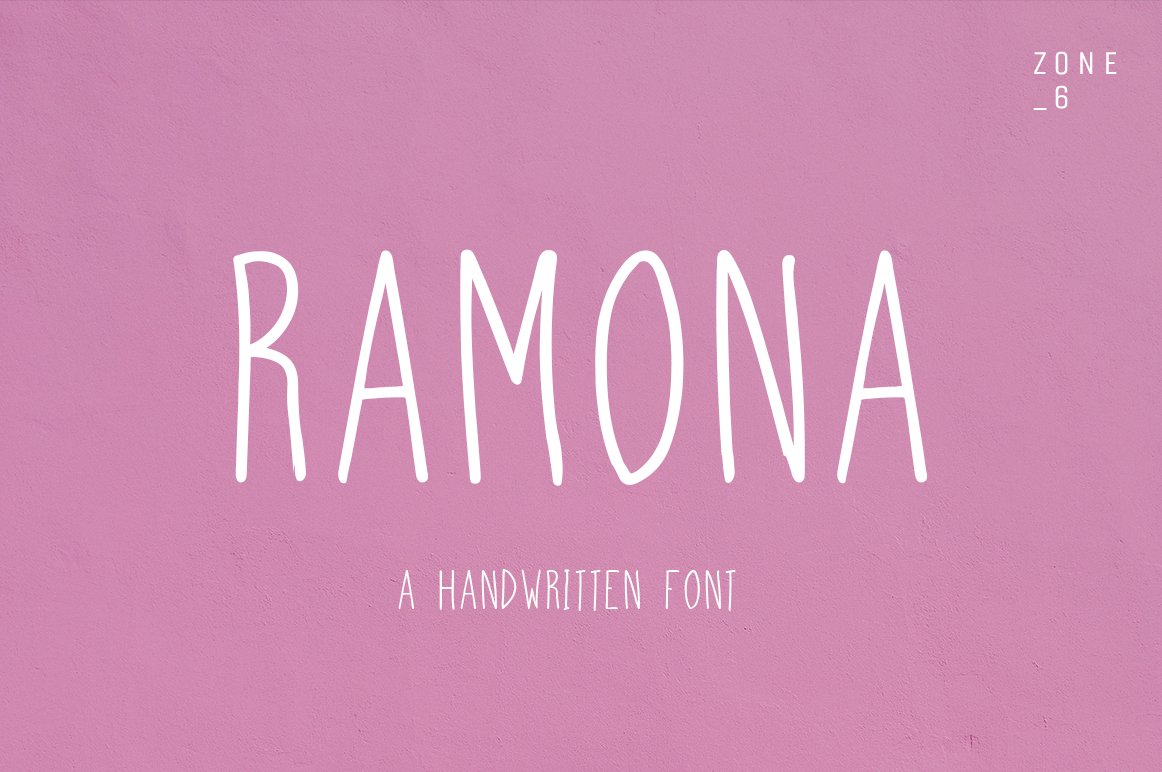 Ramona | A Handwritten Font cover image.