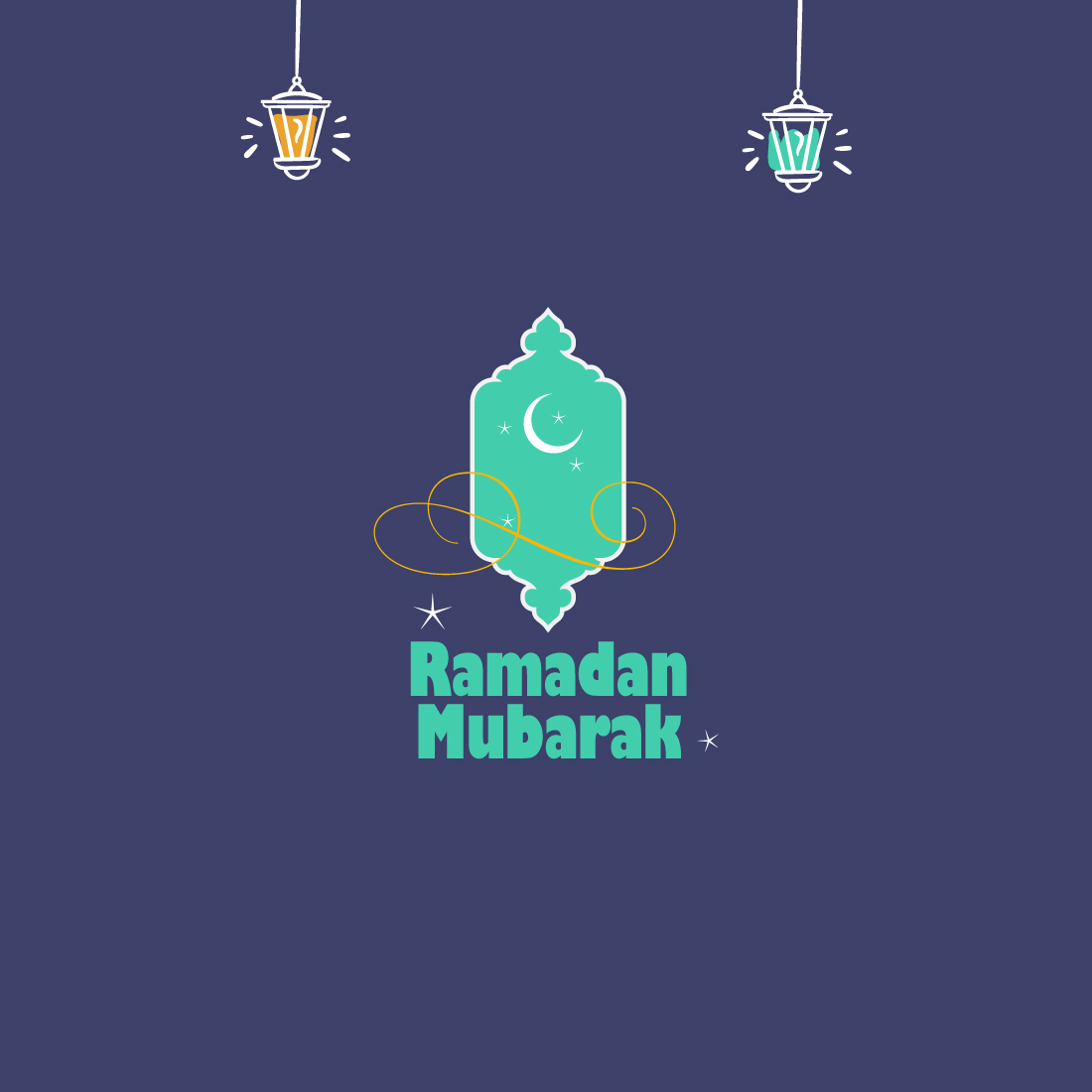 Ramadan Minimal Greeting Card preview image.
