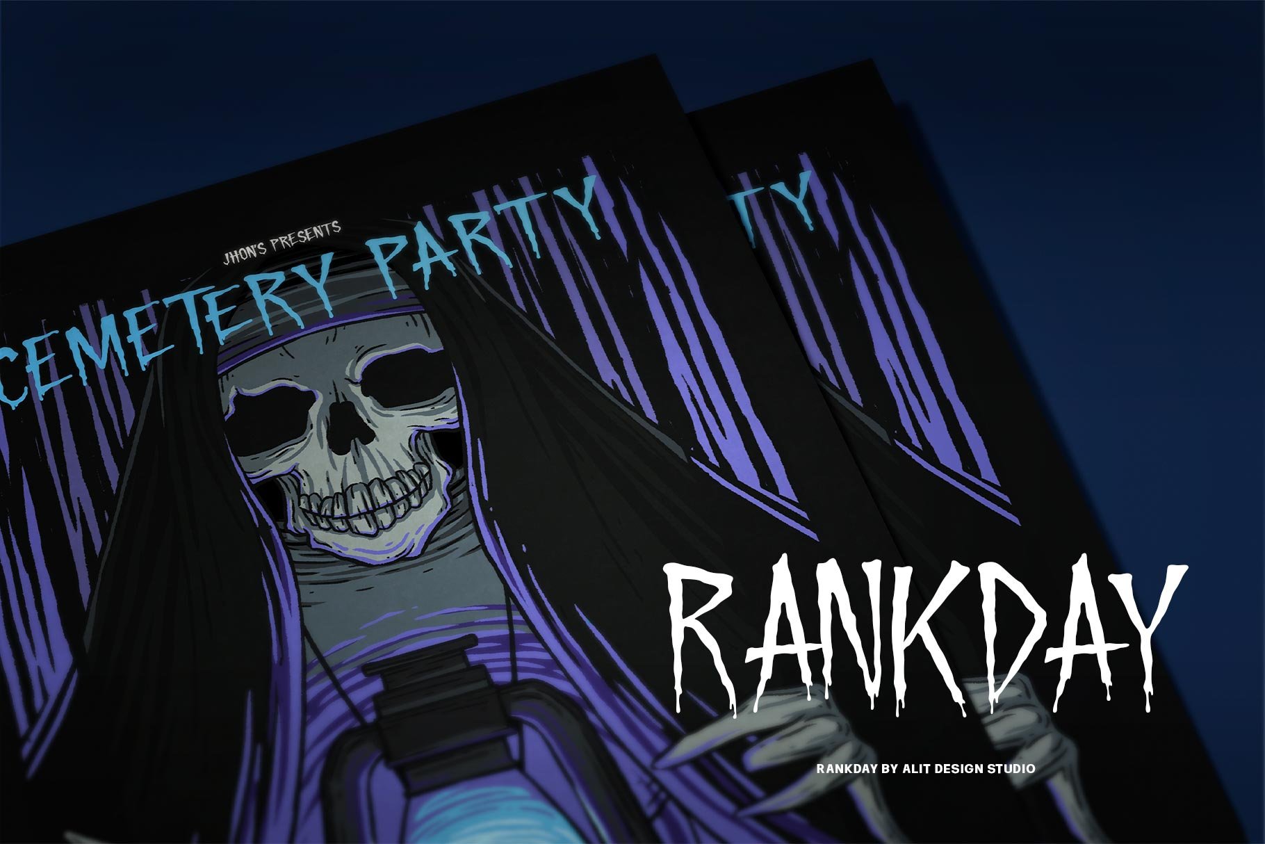 Rankday Halloween Font Plus Bonus preview image.