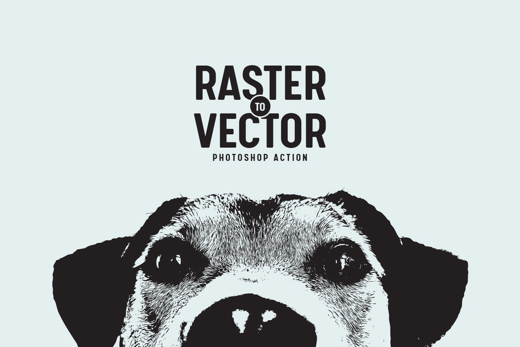 Raster to Vector Photoshop Actioncover image.