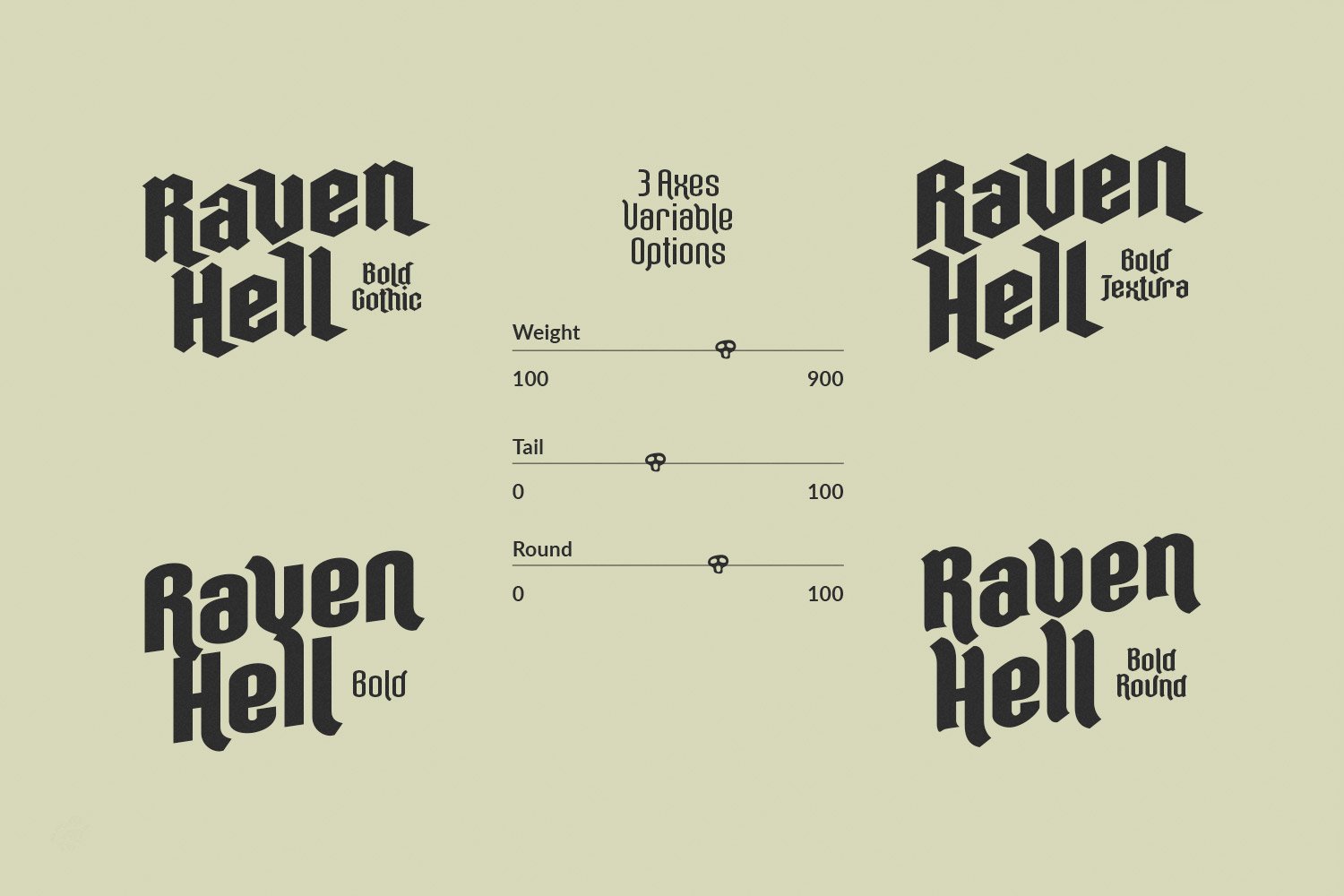 raven hell variable gothic font 11 935