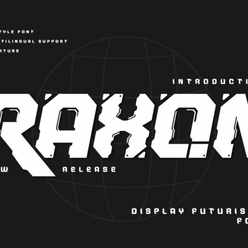 RAXON – Futuristic Font cover image.