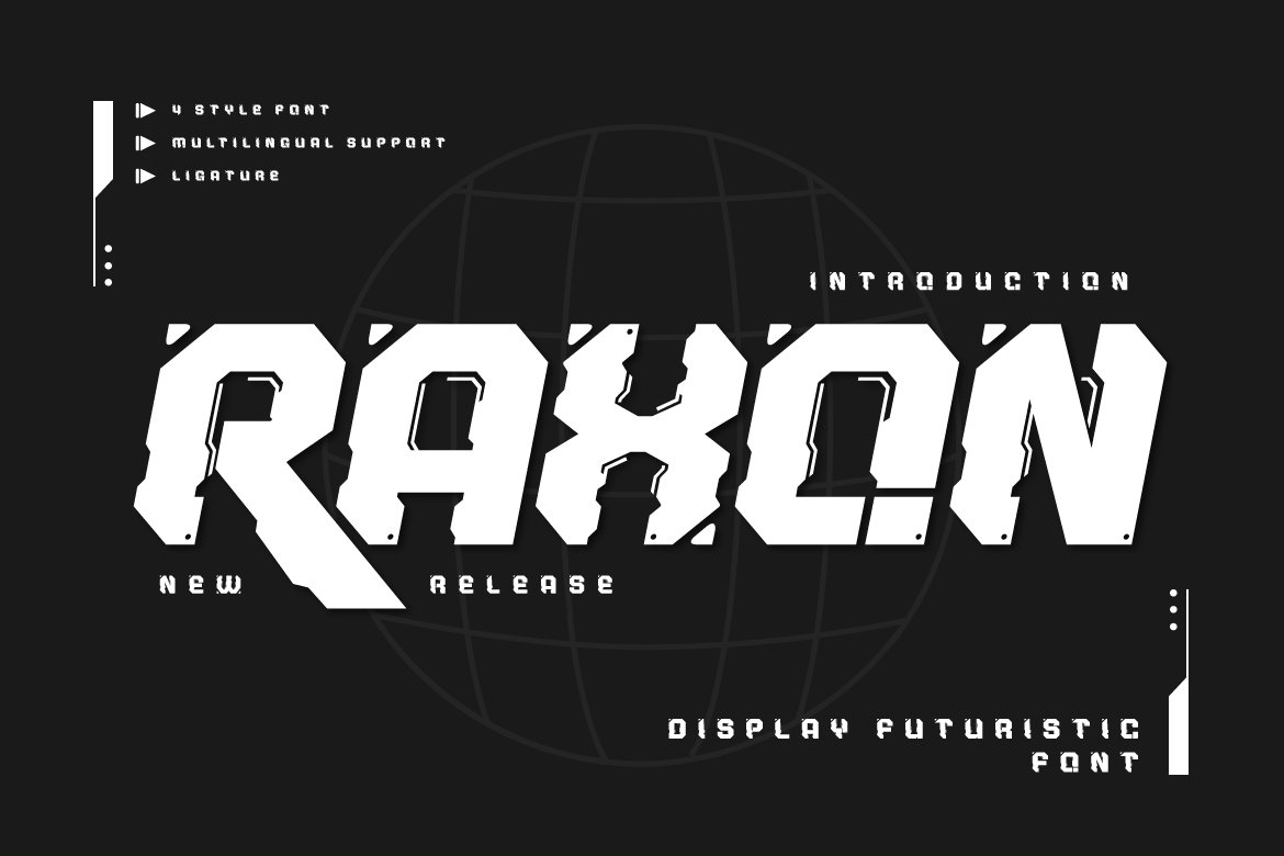 RAXON – Futuristic Font cover image.