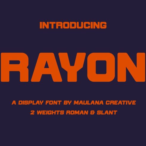 Rayon Display Font cover image.