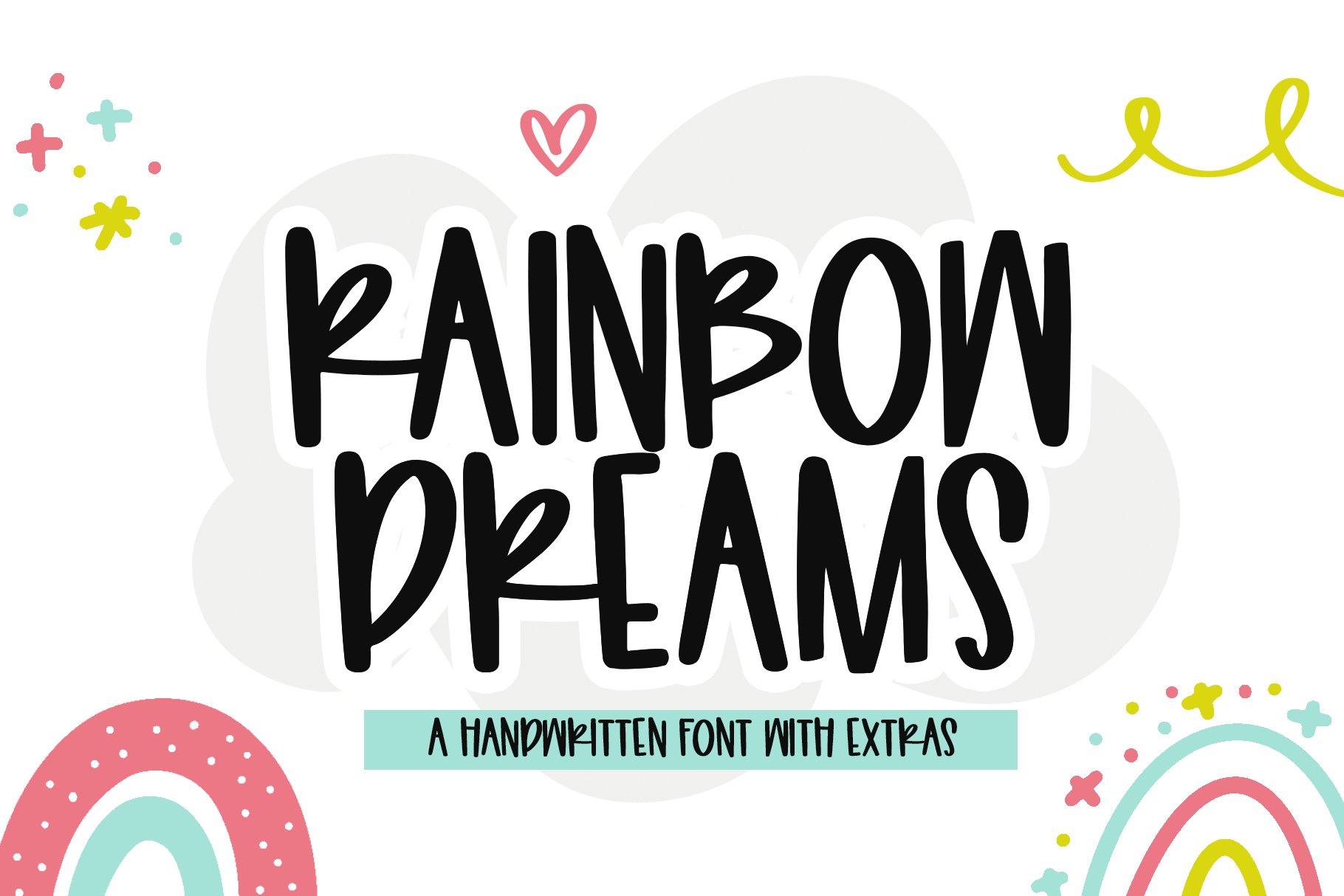 Rainbow Dreams | Font with Extras cover image.