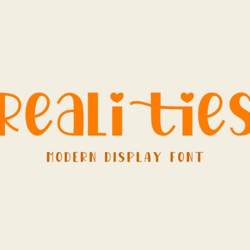 Realities - Modern Display Font cover image.