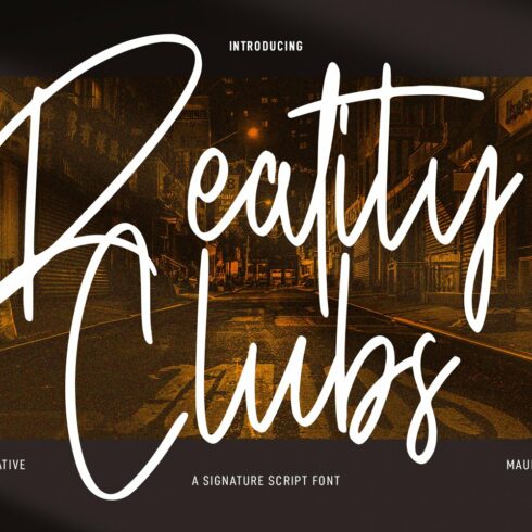 Reality Clubs Script Font cover image.