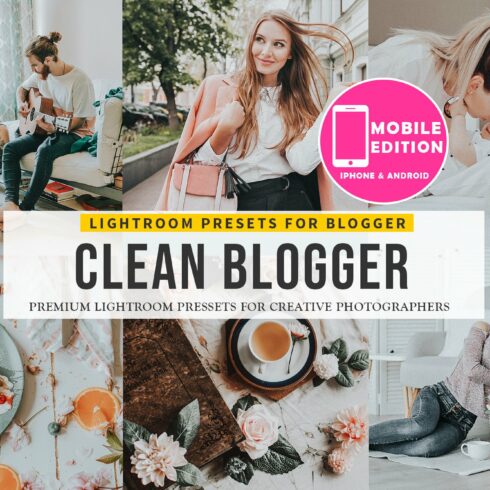 Clean blogger Lightroom presetscover image.