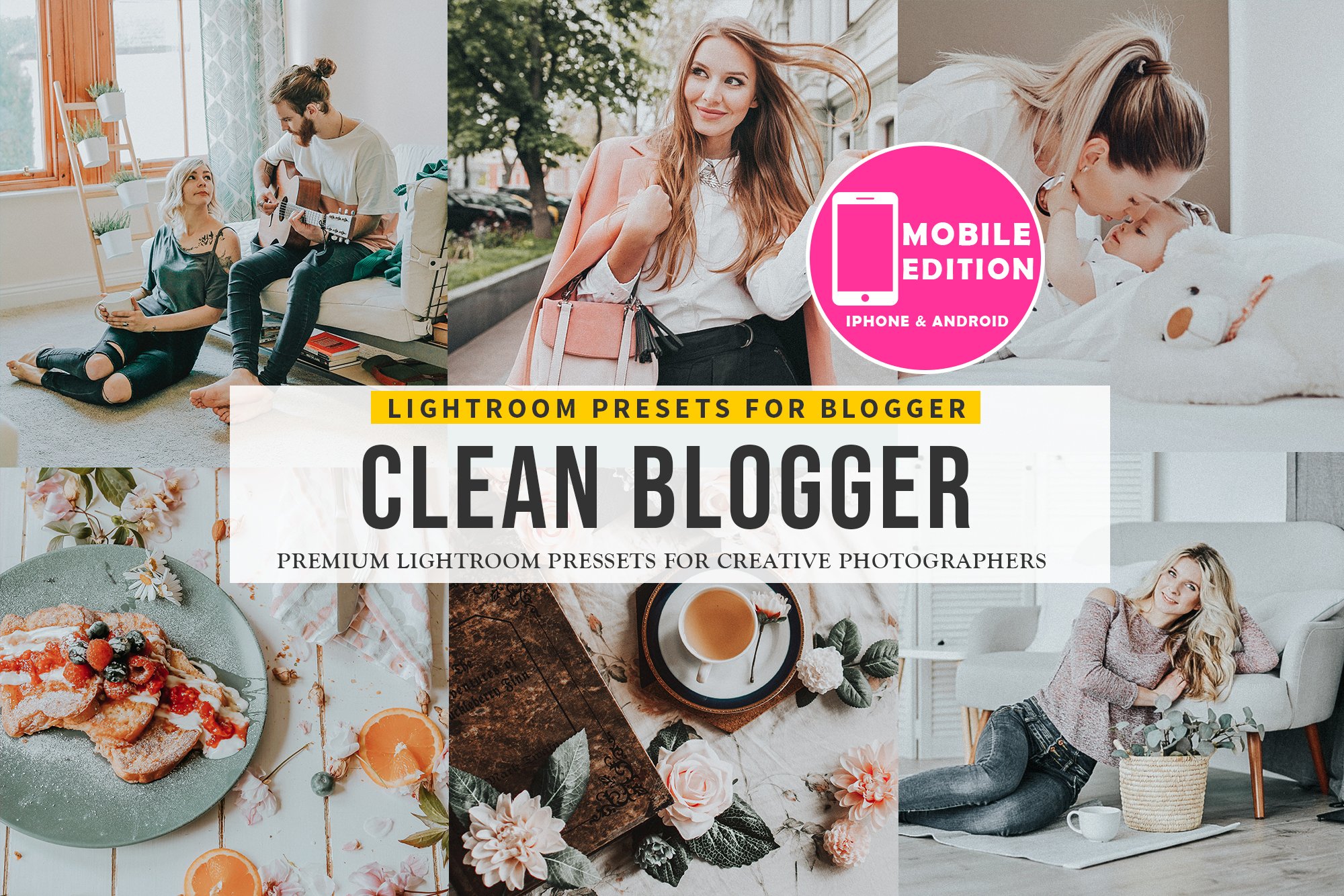 Clean blogger Lightroom presetscover image.