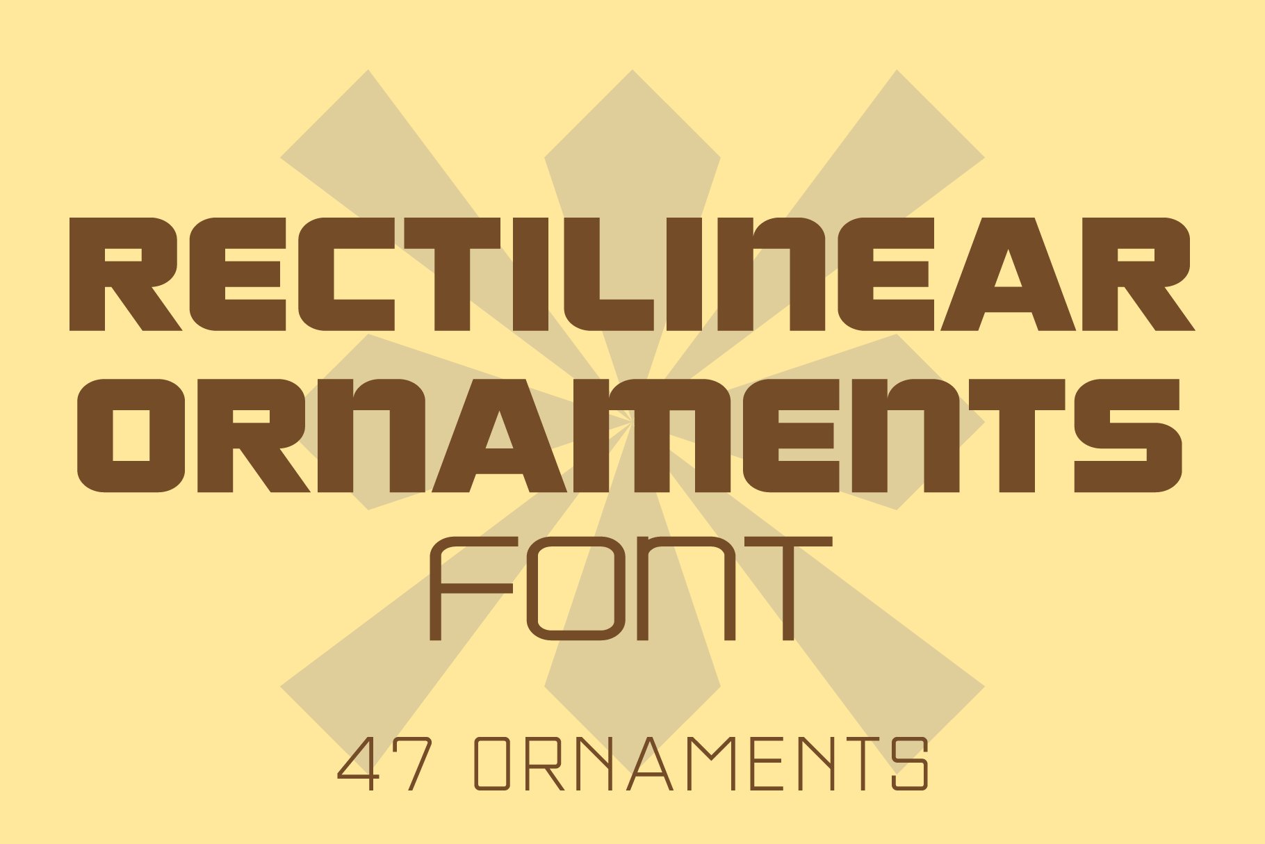 Rectilinear Ornaments Font cover image.