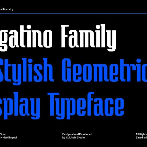 Regatino Geometric Display Font cover image.