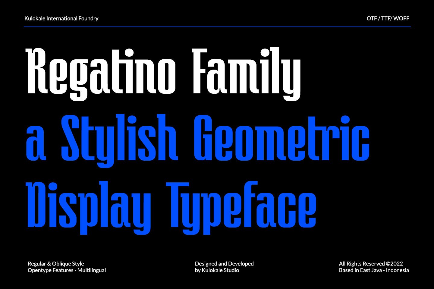 Regatino Geometric Display Font cover image.