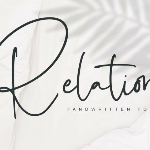 Relation - Script Handwrittem Font cover image.