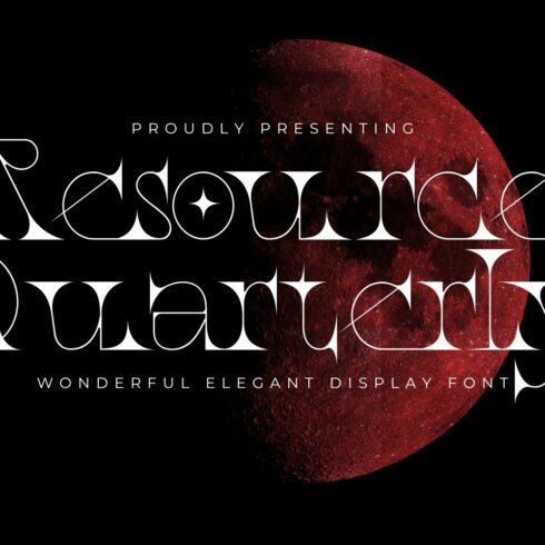 Resources Quarterly - Elegant Font cover image.