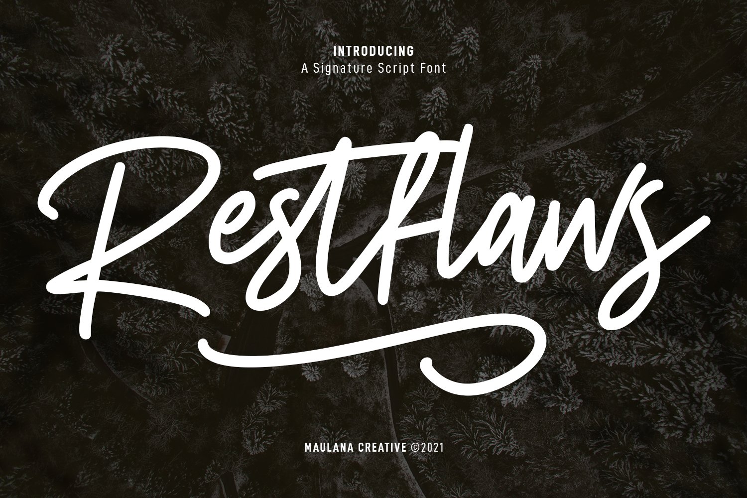 Restfaws Signature Script Font cover image.