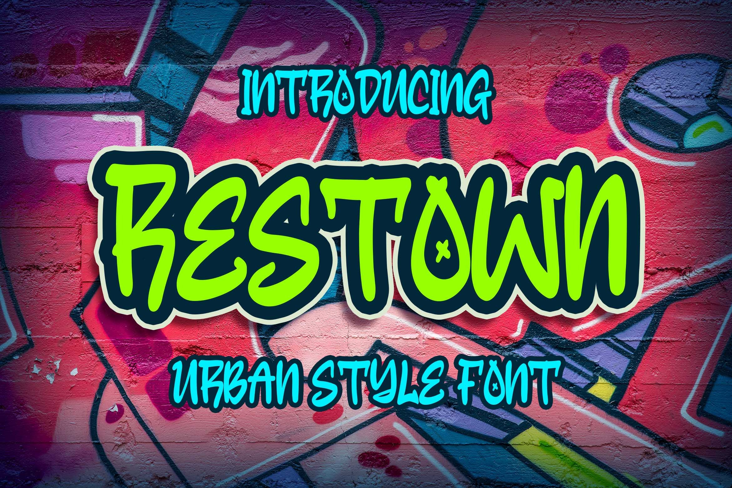 Restown - Urban Style Font cover image.