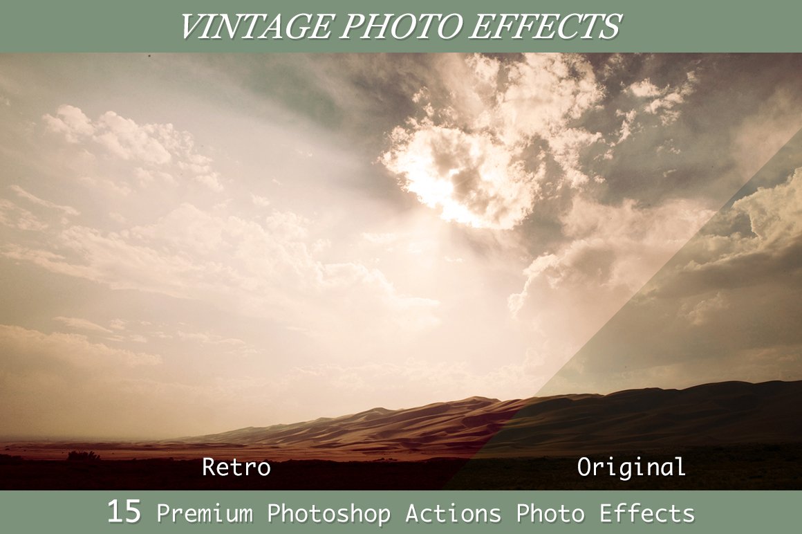 15 Vintage Photo Effects- PS Actionspreview image.