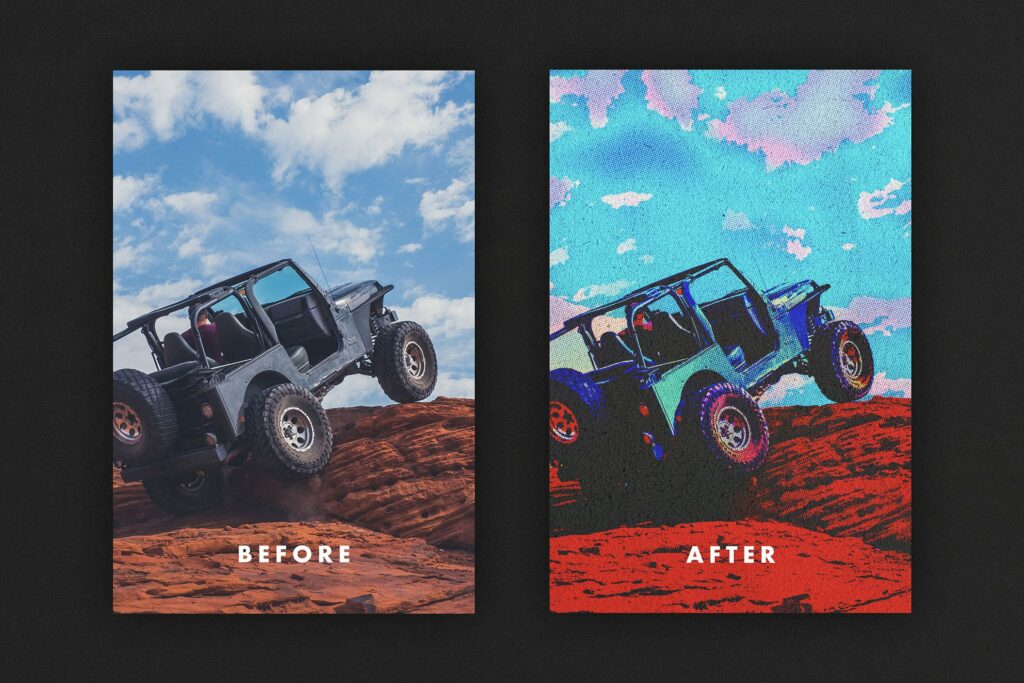 Retro Postcard Effect MasterBundles