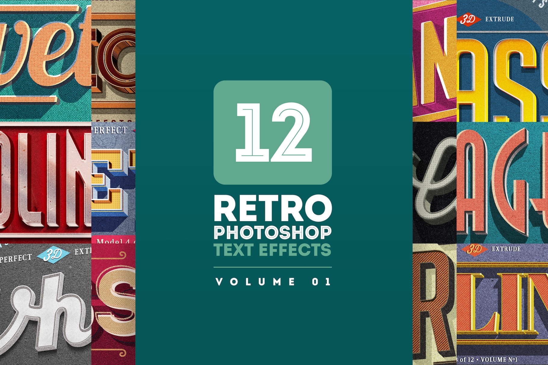 Retro Text Effects V.01cover image.
