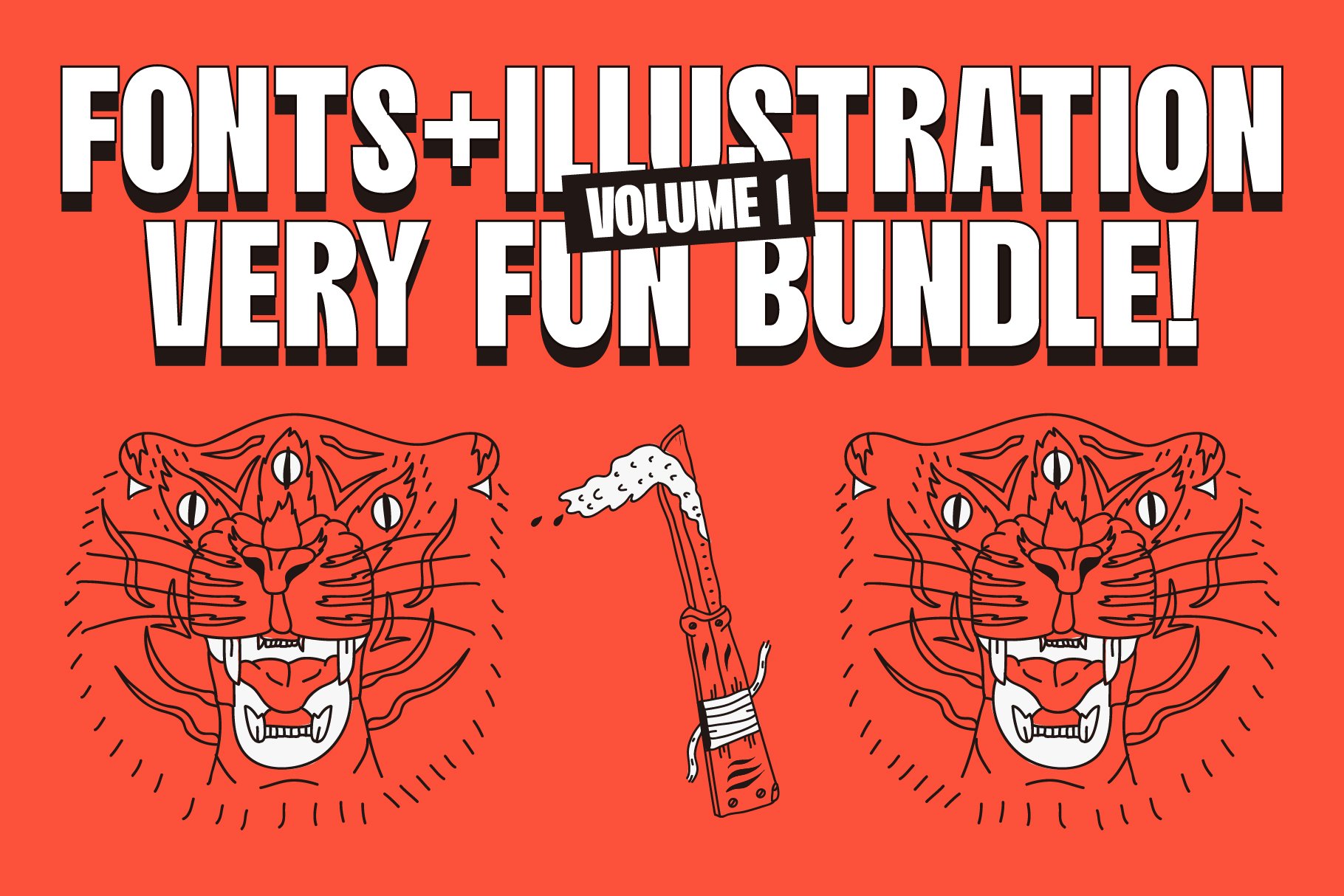 Fonts + Illustration Bundle (New) cover image.