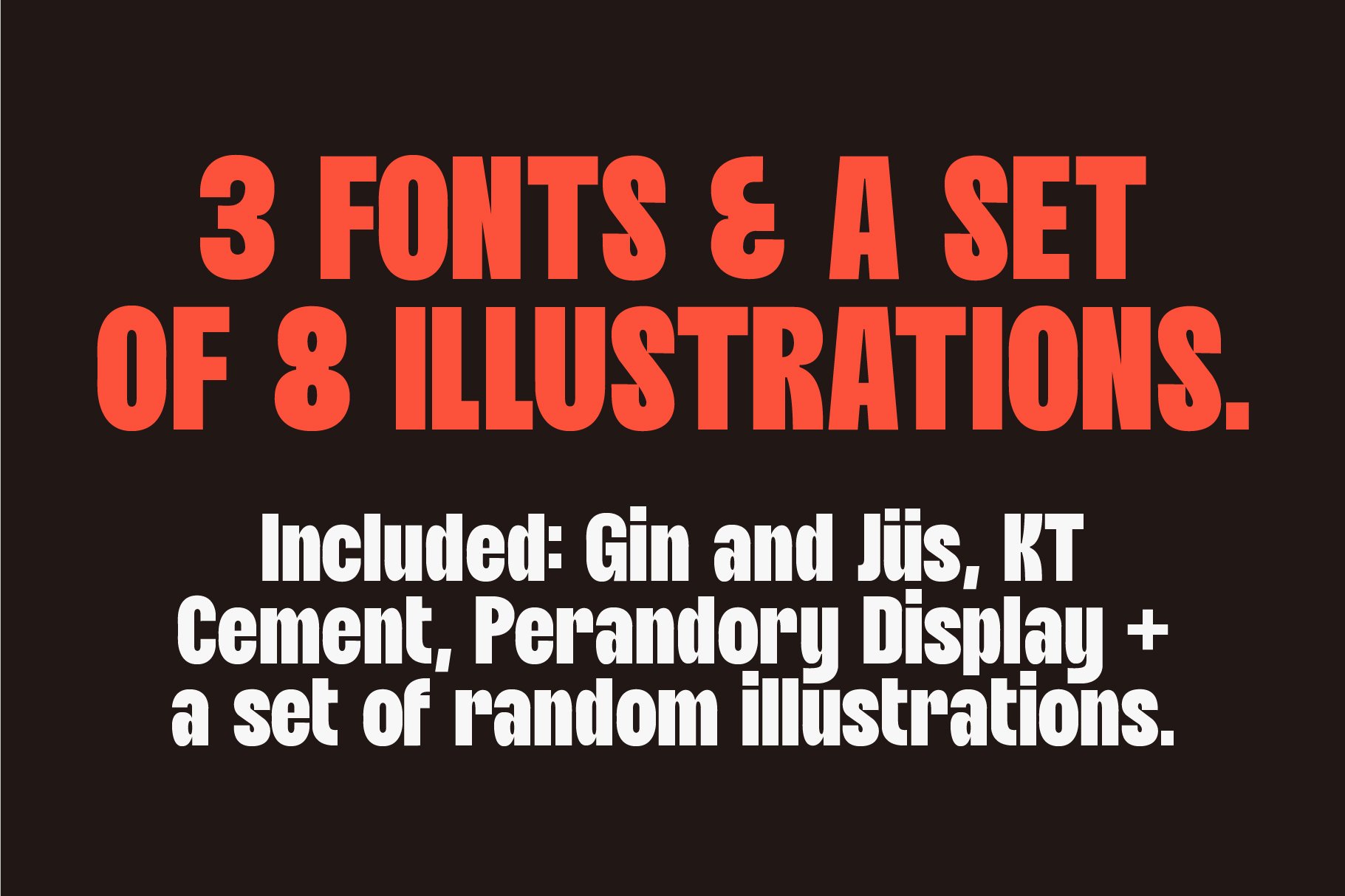 Fonts + Illustration Bundle (New) preview image.