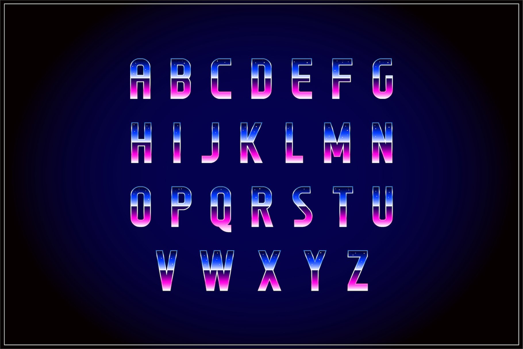 Retrofuturism OTF Vapor Wave Font preview image.