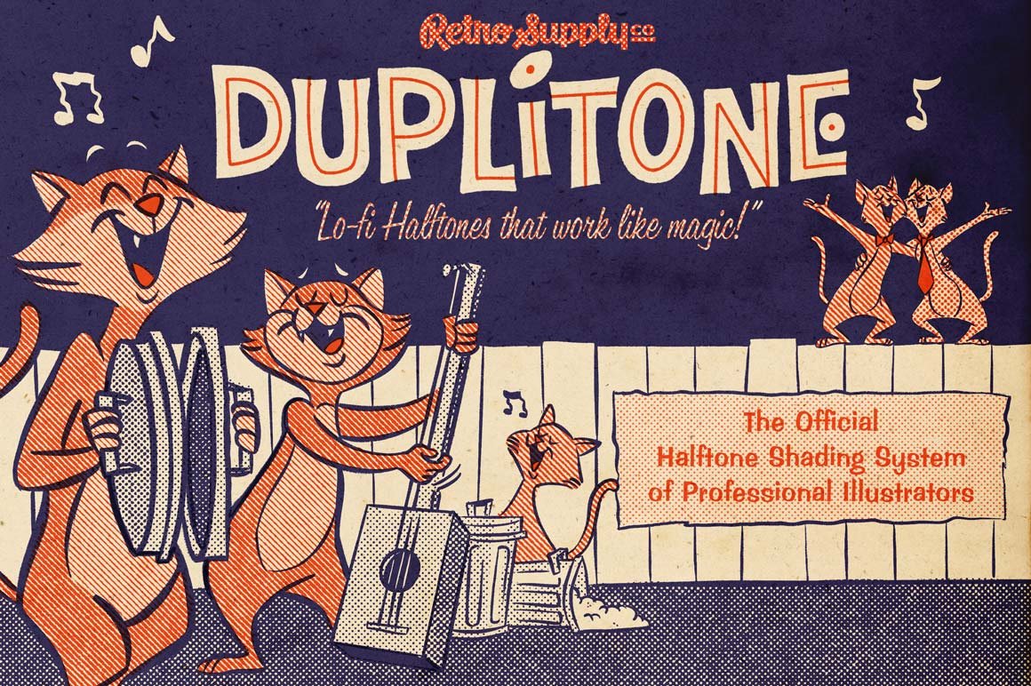 DupliTone Halftone Brushes Photoshopcover image.